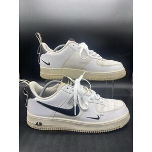 Nike Air Force 1 LV8 Overbranded White Black AJ7747-100 Mens Size 10.5